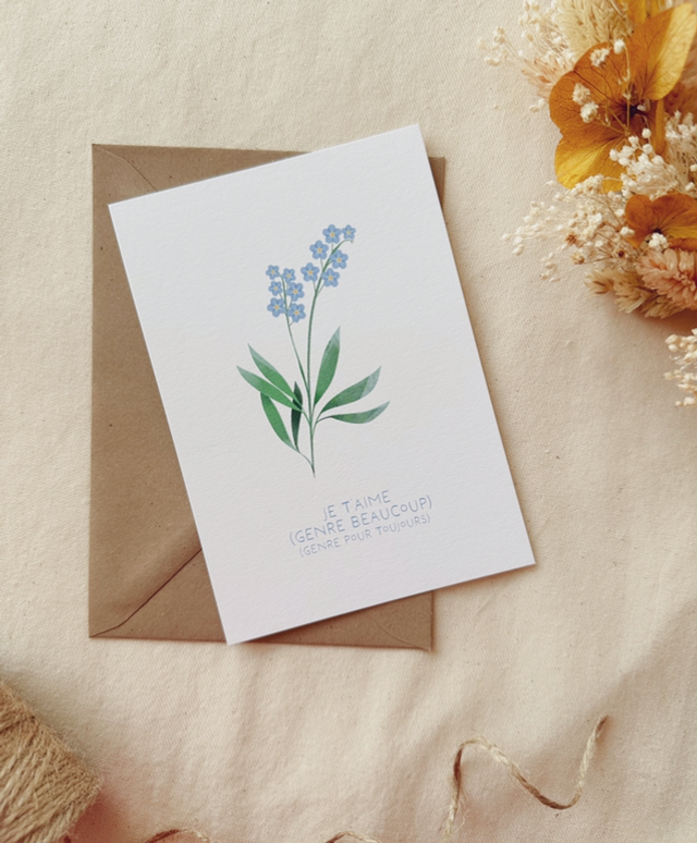 Carte Je t’aime Myosotis 