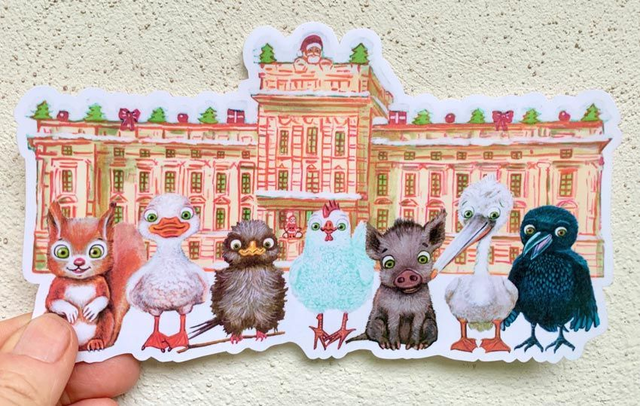 Wandsticker / Wall Sticker "Schloss Ludwigslust Christmas"