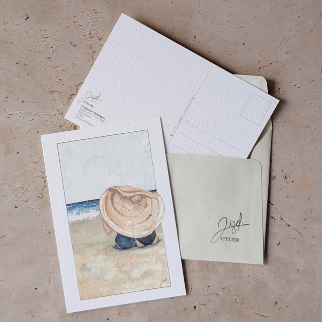 Carte postale - Bretagne - Après-Midi à la Plage