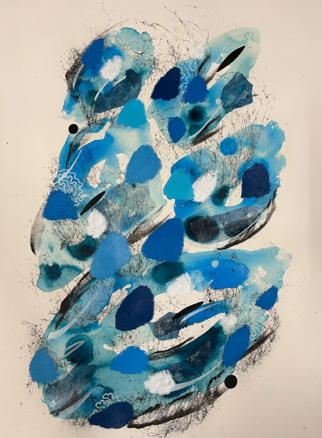 Original mix media on paper 56x76cm Magnani 300g/m