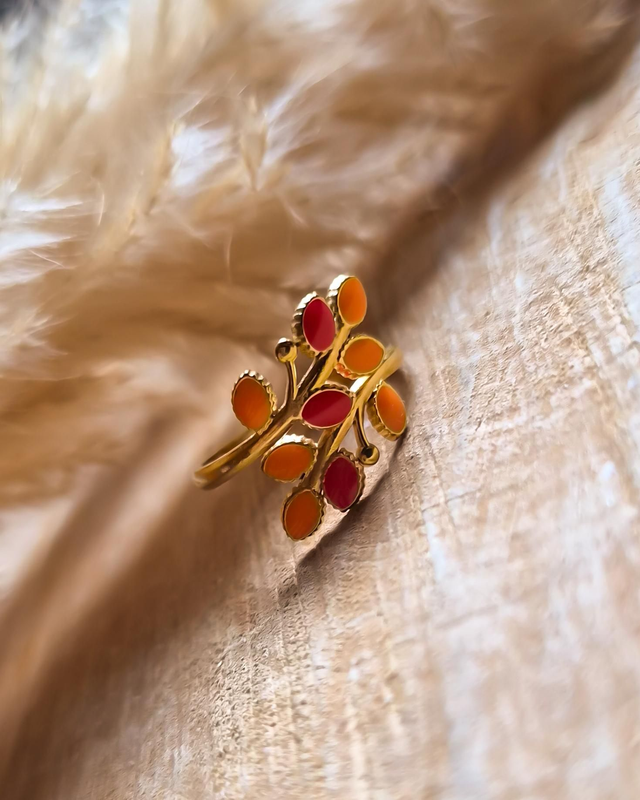Bague "Épi" - Modèle doré et coloré