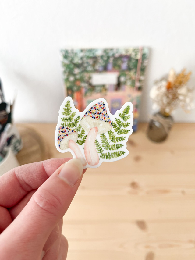 Sticker vinyle Champignons