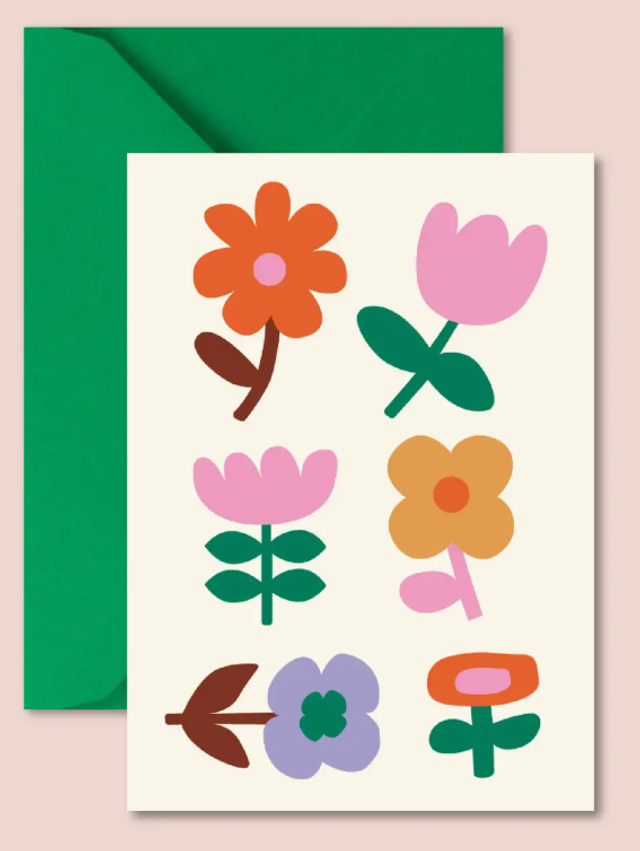 Carte "Poétique" - Fleurs (avec enveloppe)