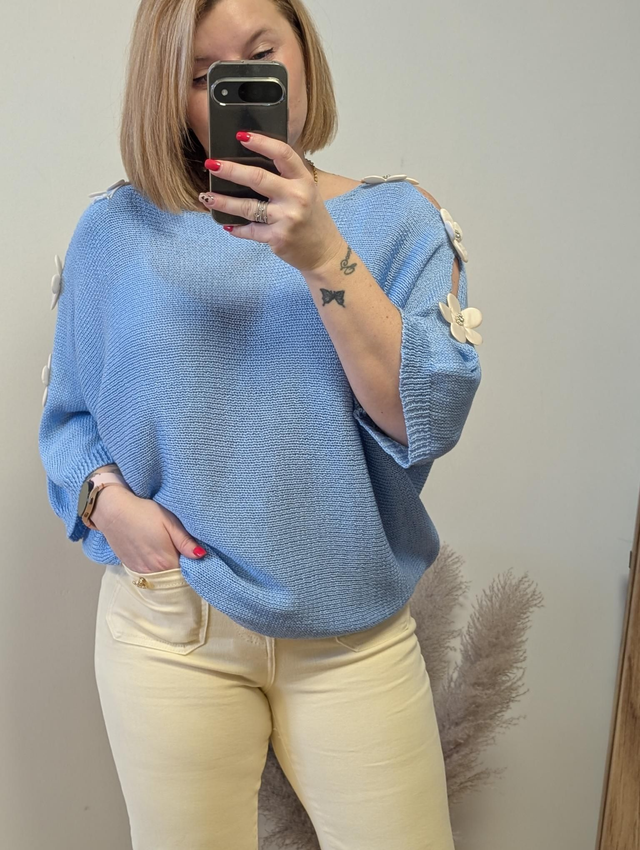Pull Eva bleu ciel