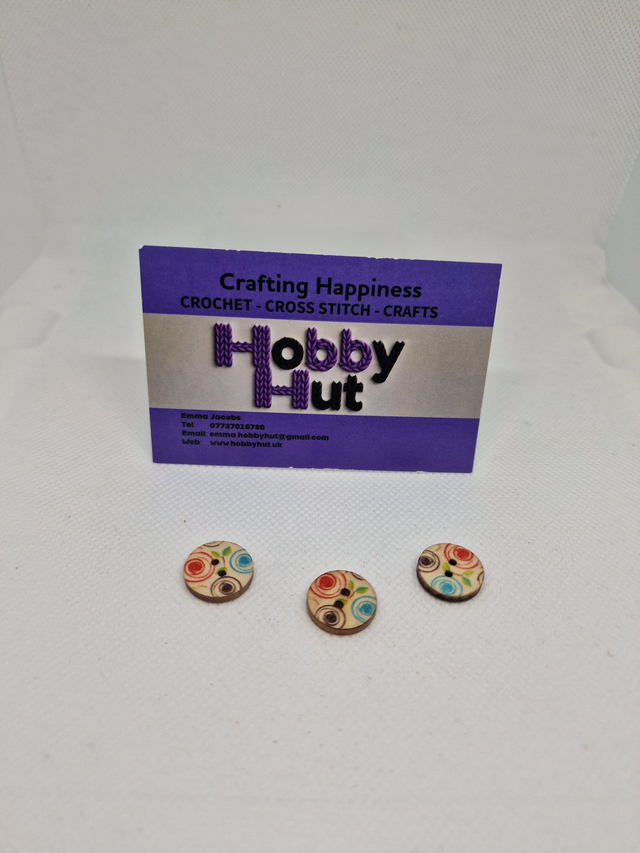 Vintage Style Buttons (10) 1.5cm