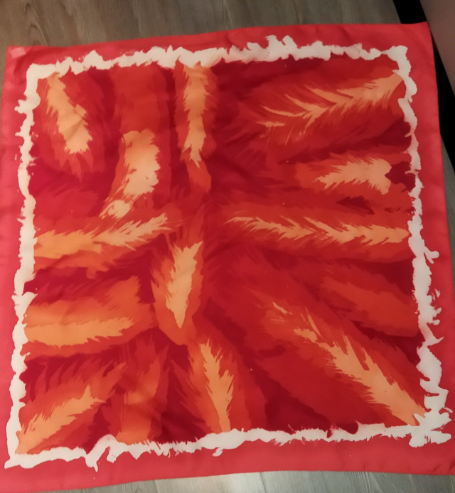 Carré Twill de soie rouge