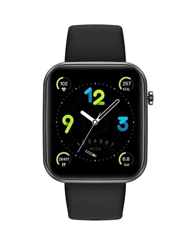 Reloj Inteligente Smartwatch Colmi P15 Deport Cardio Presion Color De La Caja Blanco Color De La Correa Negro