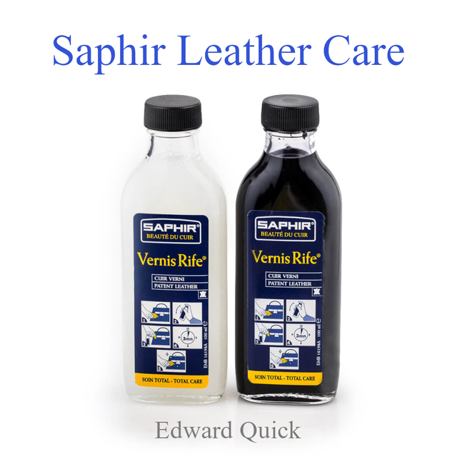 SAPHIR BEAUTE DU CUIR - VERNIS RIFE (PATENT LEATHER) - BOTTLE &amp; CLEANING CLOTH -100ML