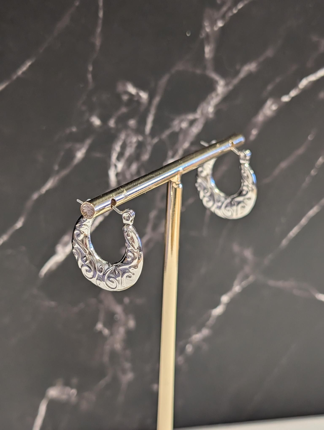 Boucle d'oreille Gloria modéle 4 argenté 