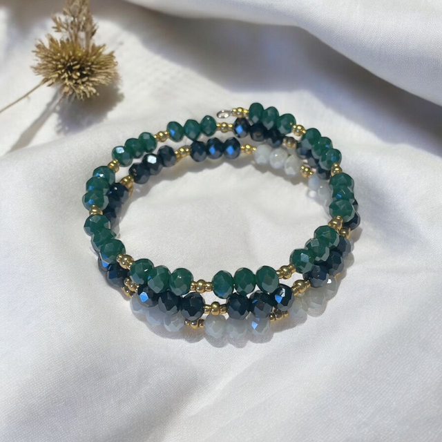 Bracelet à mémoire de forme (vert - bleu - blanc)
