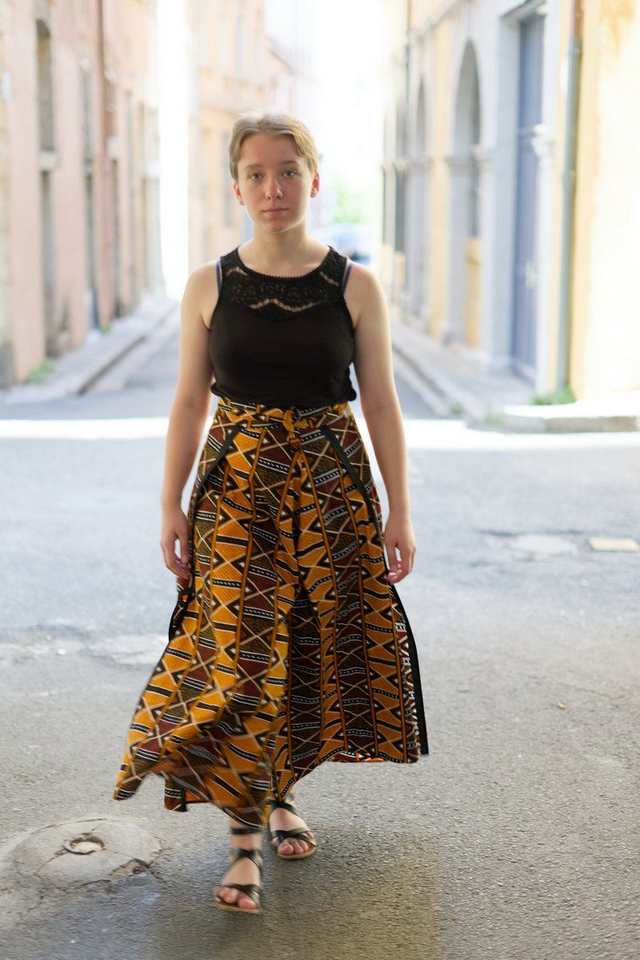 Pantalon portefeuille FOUTA | coton wax | imprimé BOGOLAN