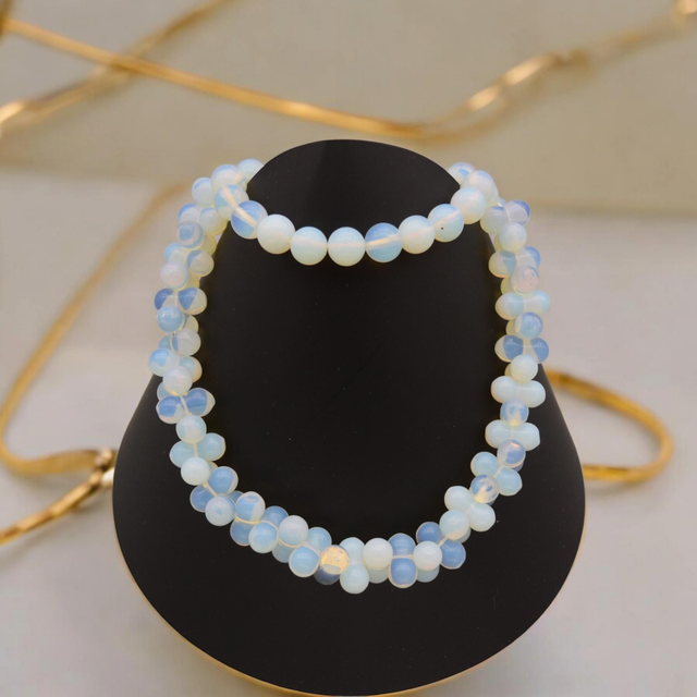 Parure de bijoux en Opaline 