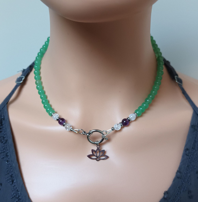 Collier en aventurine verte