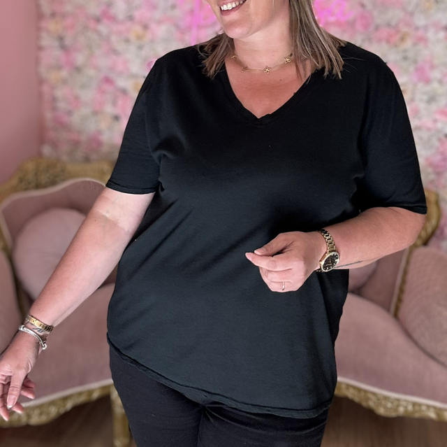 123-T-shirt uni Taille unique 42 au 52