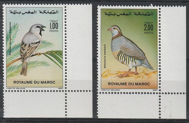 Morocco 1987 Birds Set MNH