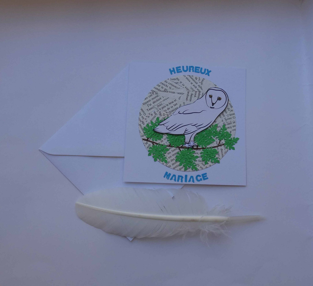 Heureux mariage avec un hibou