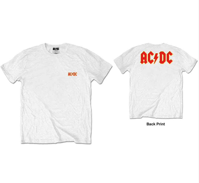 AC/DC UNISEX T-SHIRT: LOGO (BACK PRINT)