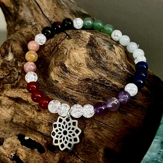 Bracelet 7 chakras "Fleur de vie"