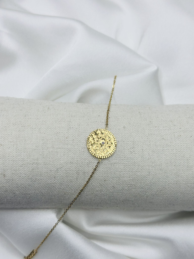 54-Bracelet médaille oeil 