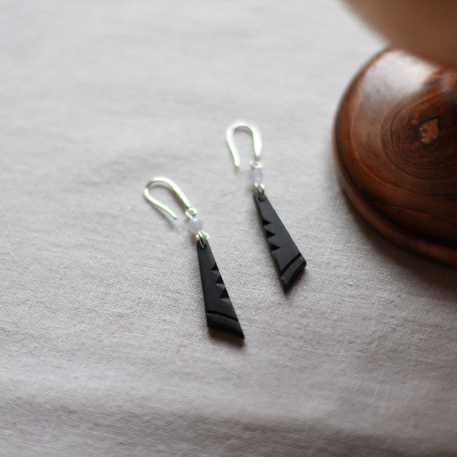 Samou - boucles d'oreilles en ébène