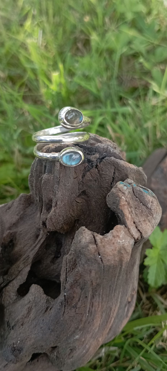 Bague Spirale Labradorite