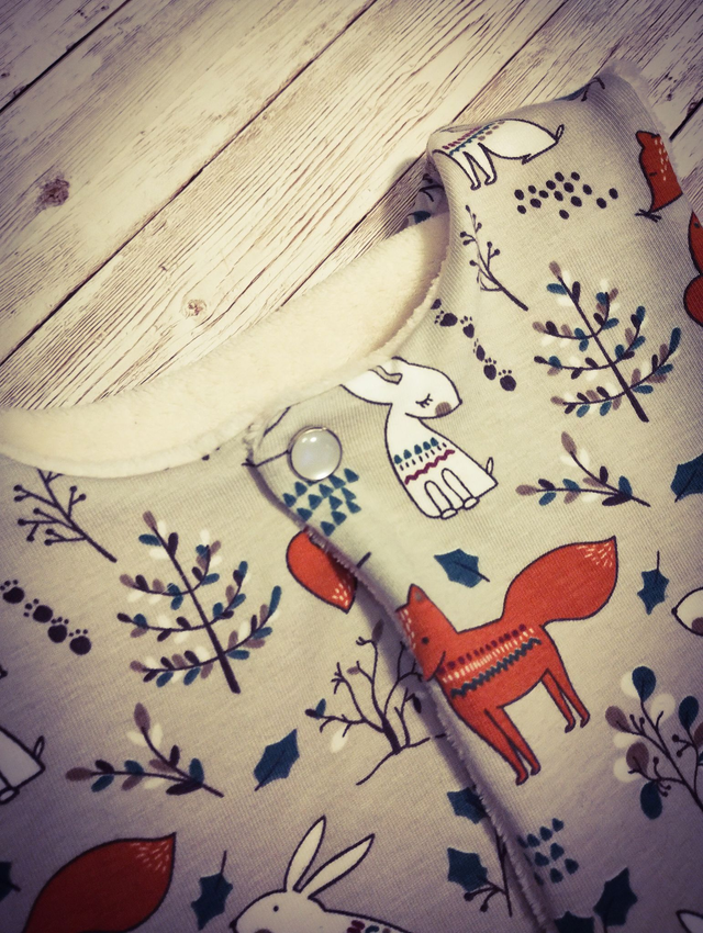 G* 24 mois. Gilet réversible " animaux de la forêt" 2/3 ANS