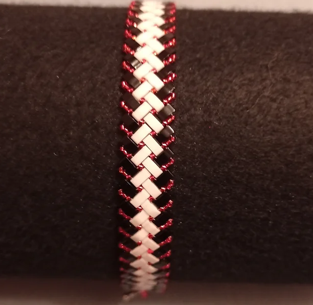 Bracelet half tilas double noir et blanc 