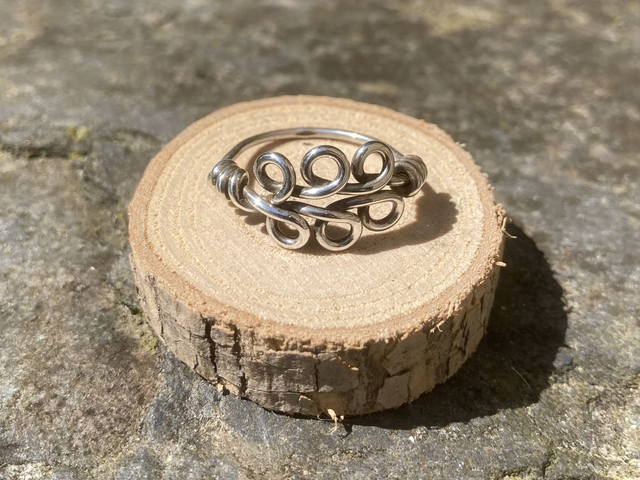 Gwalenn &quot;Pluñv paun&quot; arc&#039;hant - Bague &quot;Palmette&quot; argent