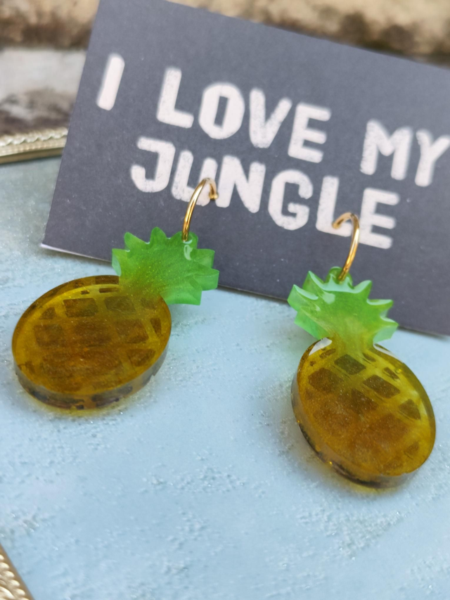 Boucles d'oreilles 'Ananas' 