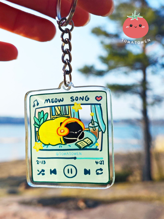 Keychain: Music player MP3 with transparent window