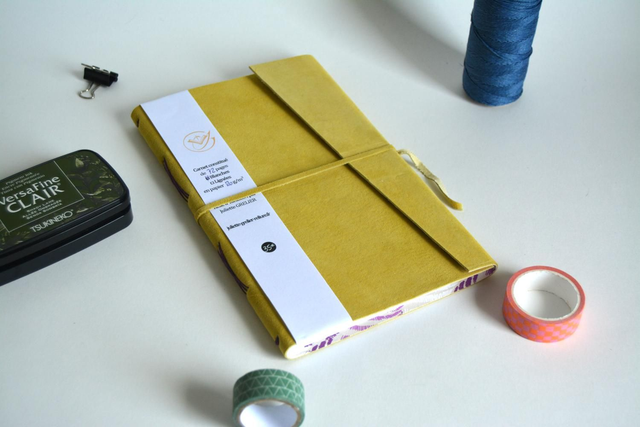 Carnet de voyage jaune PASTEL