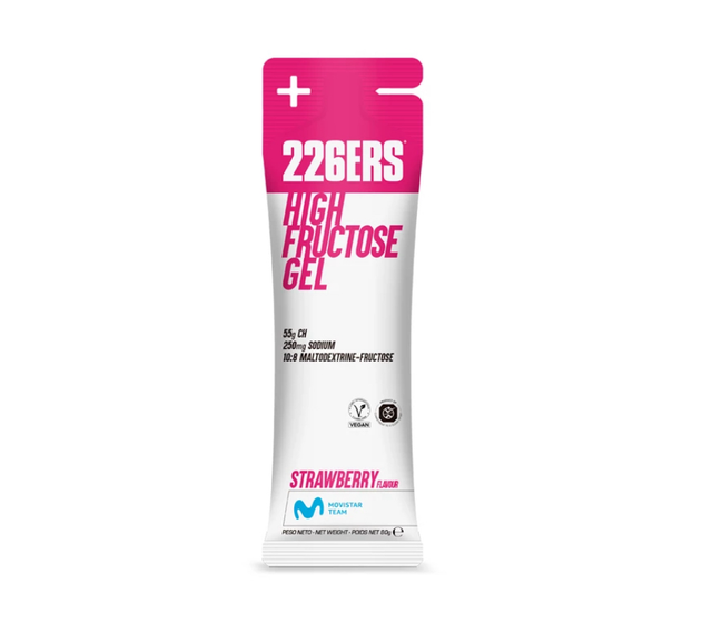 HIGH FRUCTOSE GEL 80g - sabor fresa SIN cafeína 
