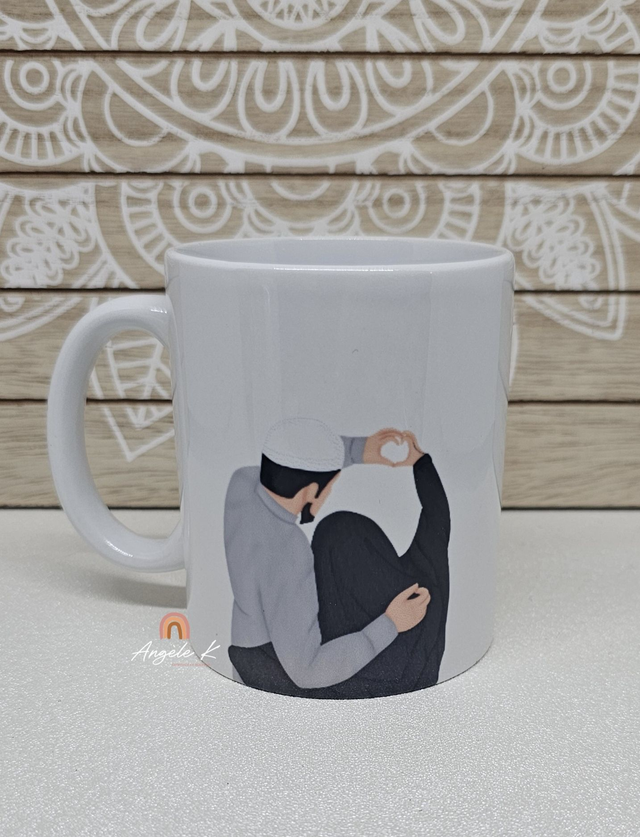 Mug personnalisé thème couple islam amour et prénoms