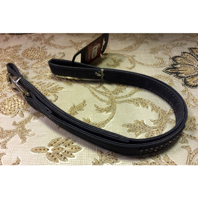 Flamingo spijkerstof looplijn met strass 20 mm x 100 cm