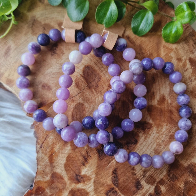 Lepidolite 8mm Beaded Bracelet 