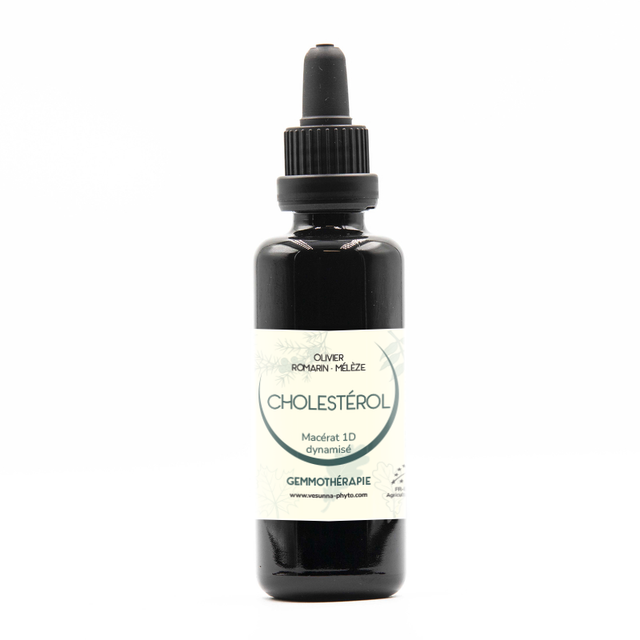 Cholesterol Macérat de bourgeons: olivier, romarin et mélèze bio 50 ml /Vesunna