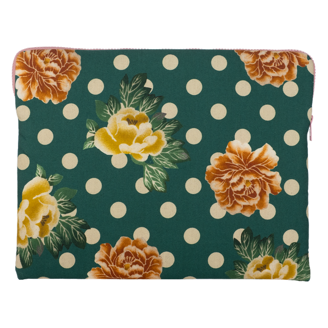 Housse Ordinateur 13 pouces - Vert - Lin et Coton