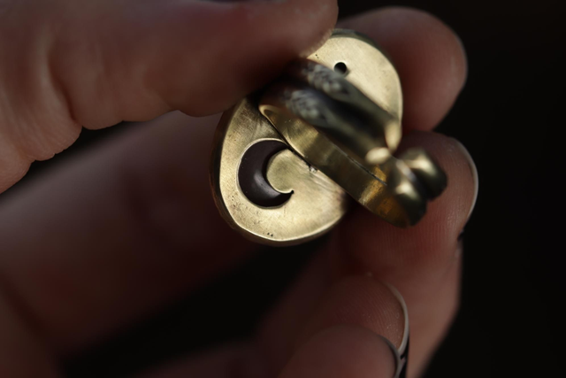 Bague pierre de lune réglable