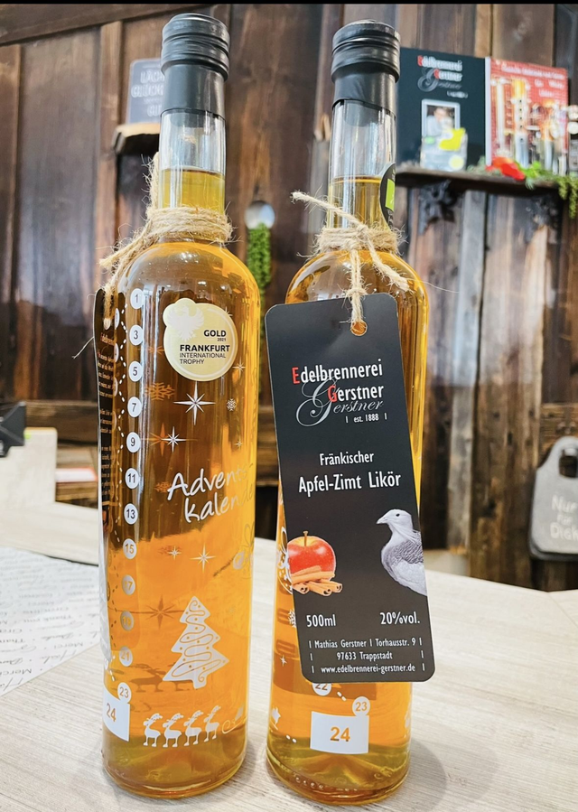 Bio Apfel-Zimt Likör Adventskalender 20% vol 500ml