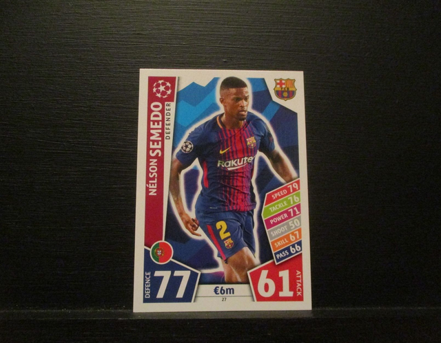 Nelson Semedo - UEFA Champions League Match Attax 2017/18 Original Trading Card #27