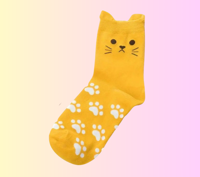 Chaussettes Chat Jaunes