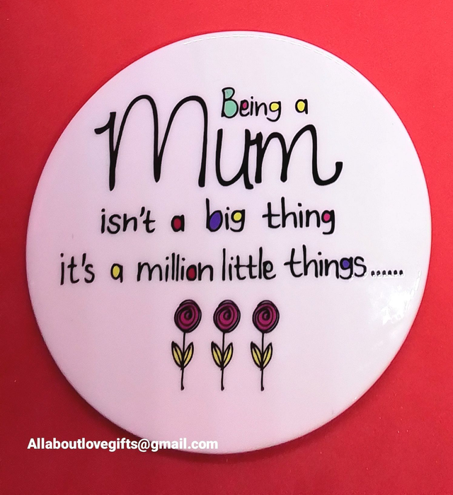Mum Colourful Ceramic Coaster