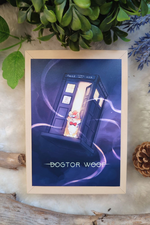 Carte Postale Corgi Doctor Who