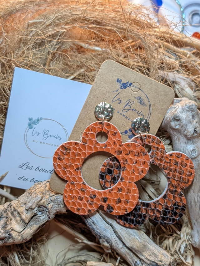 Boucles d'oreilles Sonia orange sa030