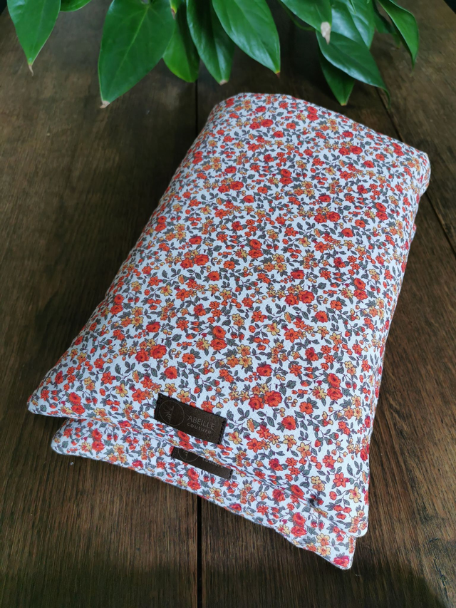 🌼 Pochette à livre - Liberty orange