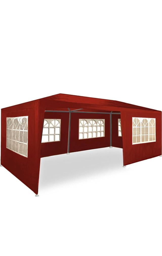 Deuba Festzelt „Rimini“ 3×6 m mit Seitenwänden – B-Ware, Rot