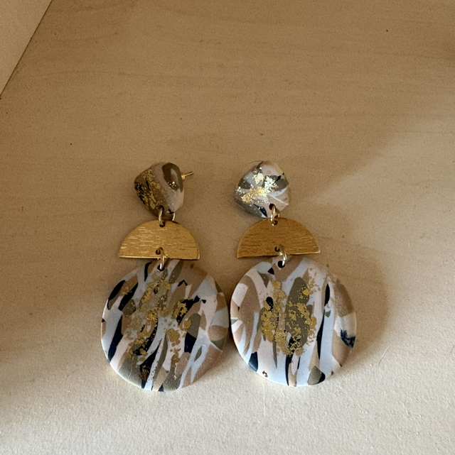 Boucle d’oreille en argile polymère 