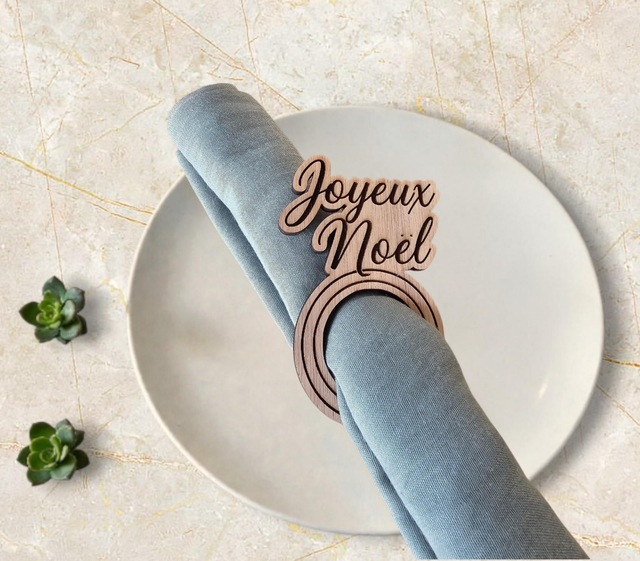 Rond de serviette (x4)- Noël