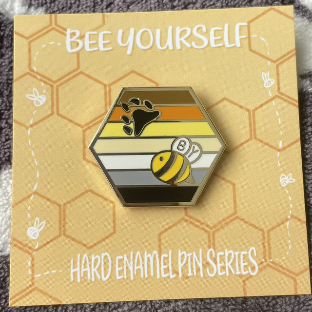 Bear Pride Bee Yourself Pin