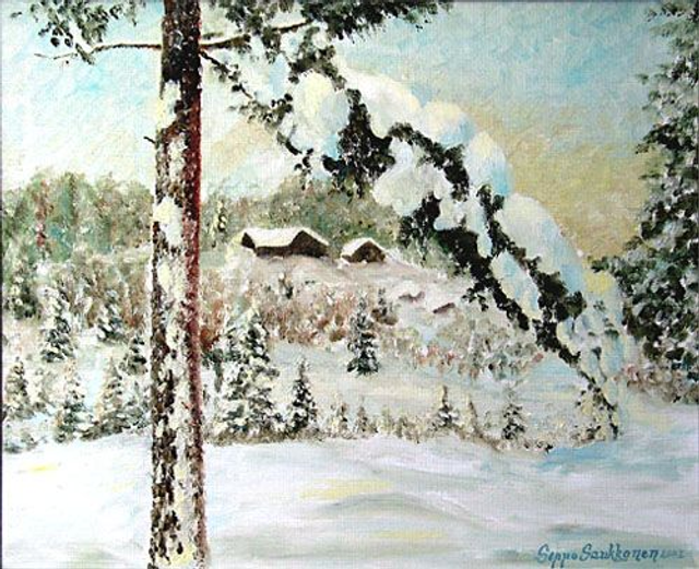 Talvimaisema Orolta 37x45cm